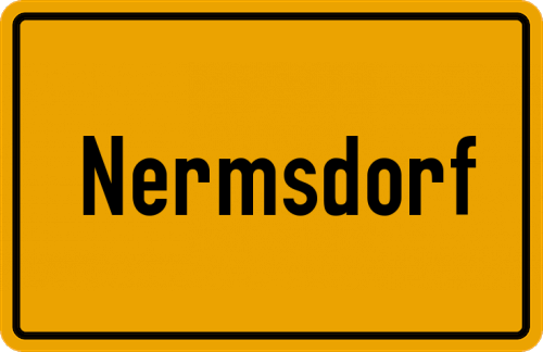 Ortsschild Nermsdorf