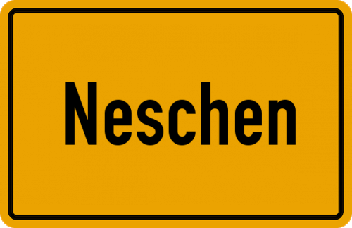 Ortsschild Neschen, Rheinland
