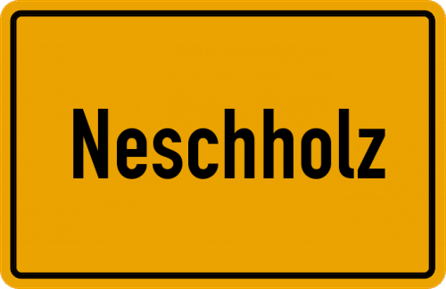 Ortsschild Neschholz