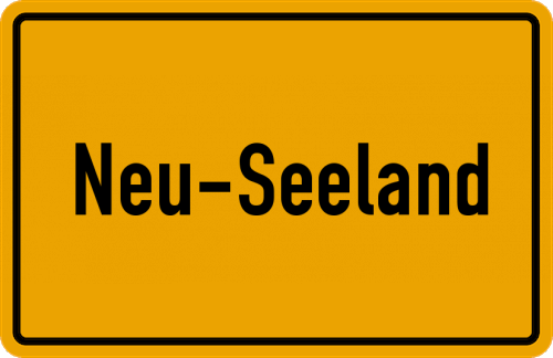 Ortsschild Neu-Seeland