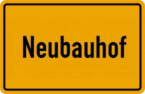 Ortsschild Neubauhof