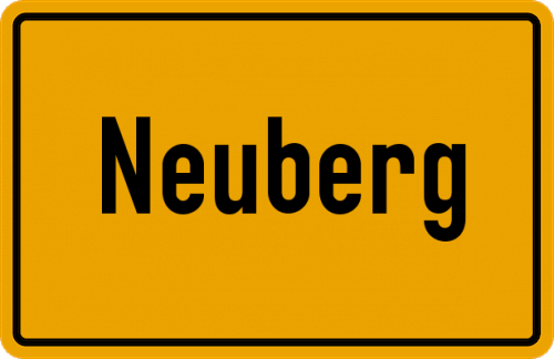 Ortsschild Neuberg, Oberbayern