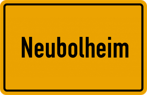 Ortsschild Neubolheim
