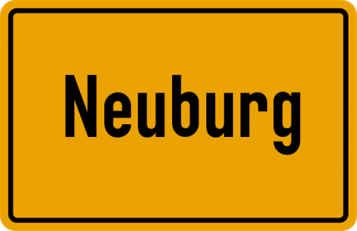 Ortsschild Neuburg