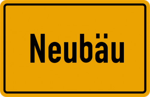 Ortsschild Neubäu