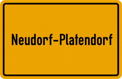 Ortsschild Neudorf-Platendorf