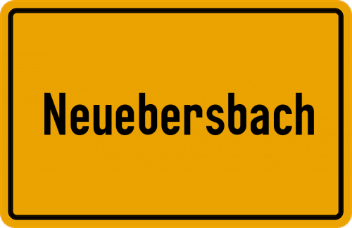 Ortsschild Neuebersbach