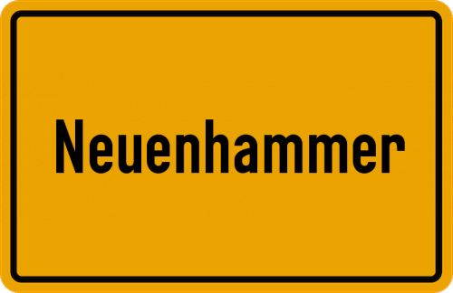 Ortsschild Neuenhammer