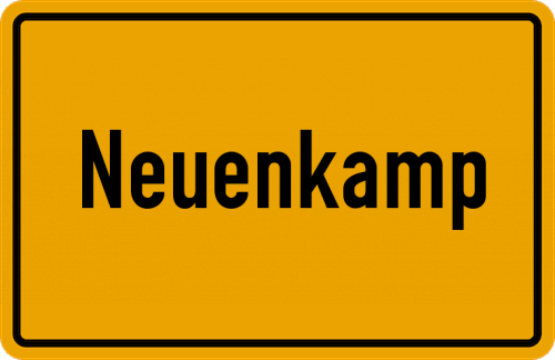 Ortsschild Neuenkamp