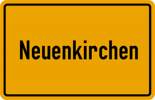 Ortsschild Neuenkirchen, Kreis Wiedenbrück