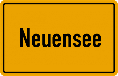 Ortsschild Neuensee