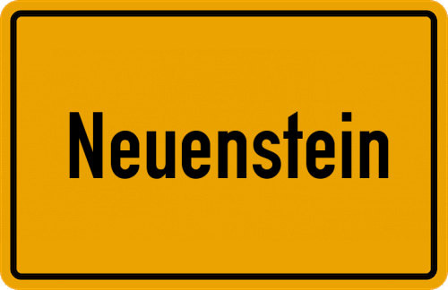 Ortsschild Neuenstein, Hessen
