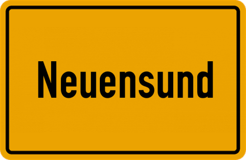 Ortsschild Neuensund
