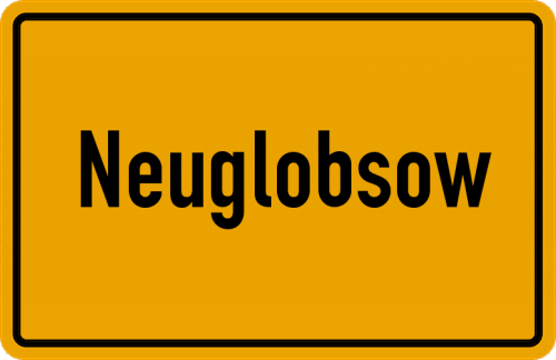 Ortsschild Neuglobsow