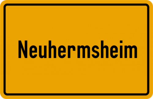 Ortsschild Neuhermsheim