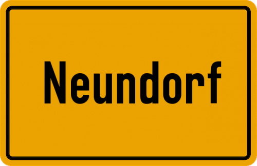 Ortsschild Neundorf