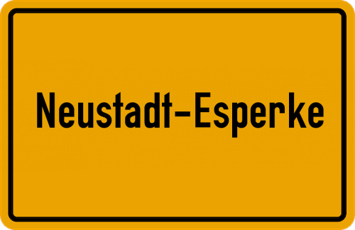 Ortsschild Neustadt am Rübenberge