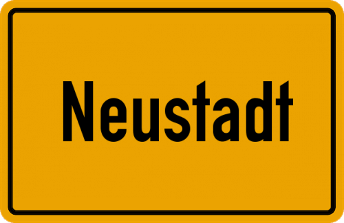 Ortsschild Neustadt, Odenwald