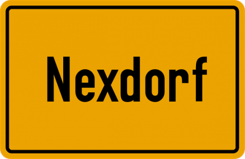 Ortsschild Nexdorf