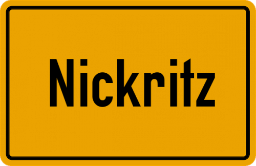 Ortsschild Nickritz