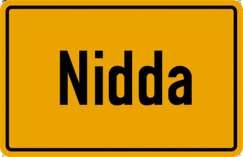 Ortsschild Nidda