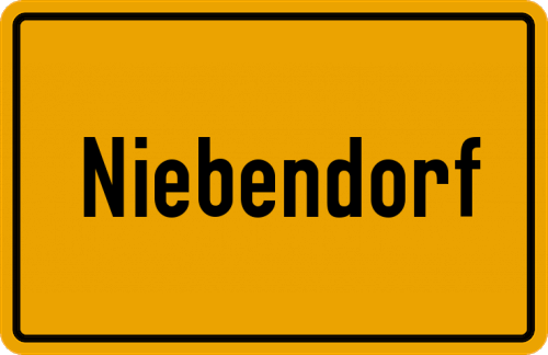 Ortsschild Niebendorf