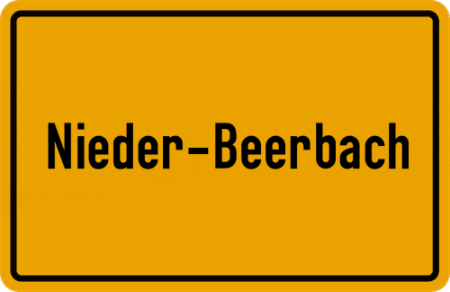 Ortsschild Nieder-Beerbach