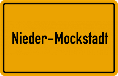 Ortsschild Nieder-Mockstadt