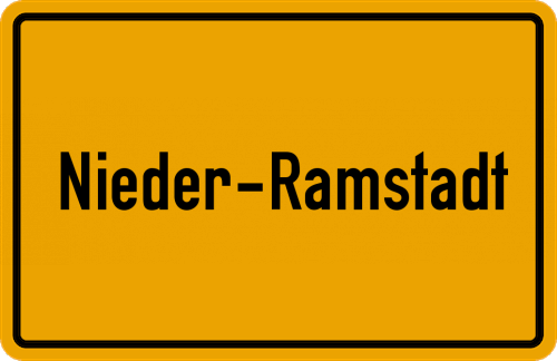 Ortsschild Nieder-Ramstadt