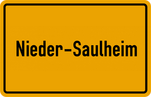 Ortsschild Nieder-Saulheim