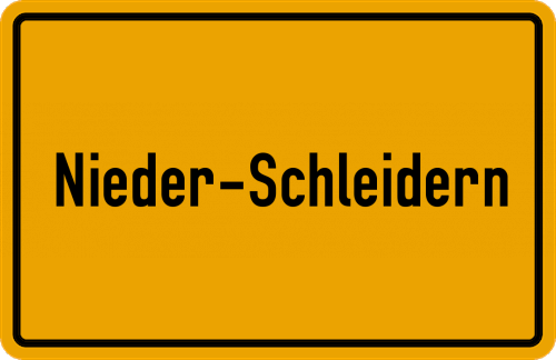 Ortsschild Nieder-Schleidern