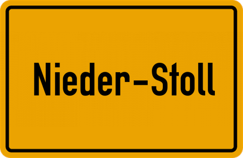 Ortsschild Nieder-Stoll