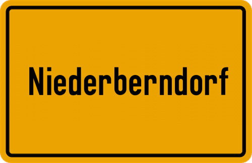 Ortsschild Niederberndorf