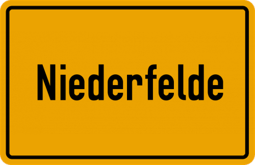 Ortsschild Niederfelde
