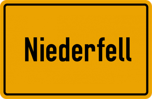 Ortsschild Niederfell, Mosel