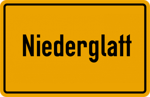 Ortsschild Niederglatt