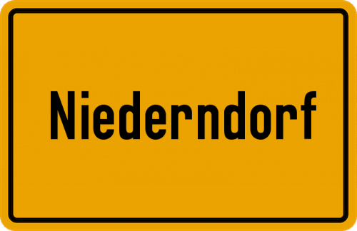 Ortsschild Niederndorf