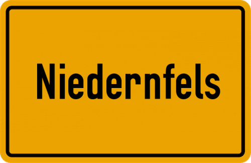 Ortsschild Niedernfels