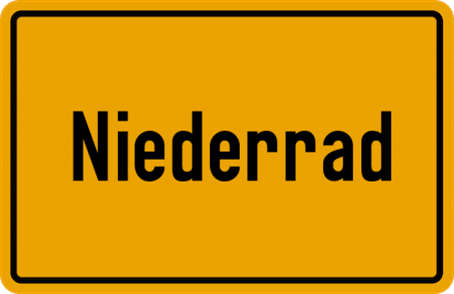Ortsschild Niederrad