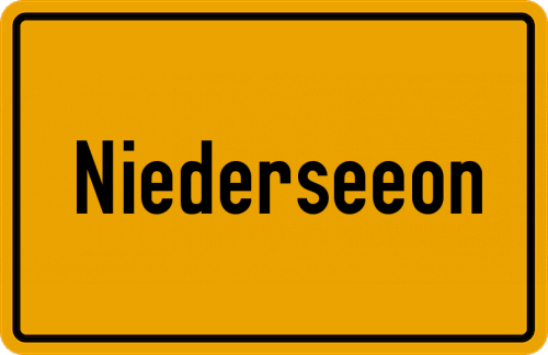 Ortsschild Niederseeon