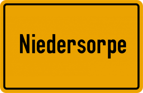 Ortsschild Niedersorpe
