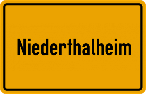 Ortsschild Niederthalheim