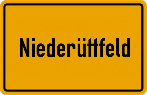 Ortsschild Niederüttfeld