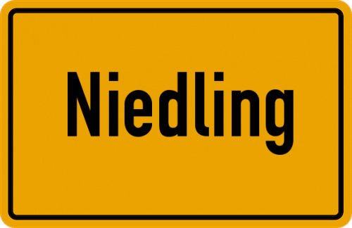 Ortsschild Niedling
