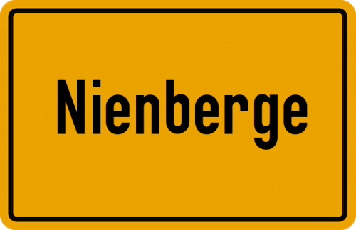 Ortsschild Nienberge, Kreis Münster, Westfalen