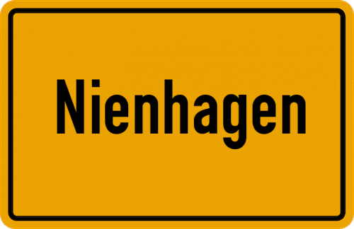 Ortsschild Nienhagen, Kreis Hann Münden