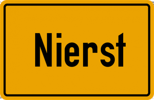 Ortsschild Nierst, Niederrhein