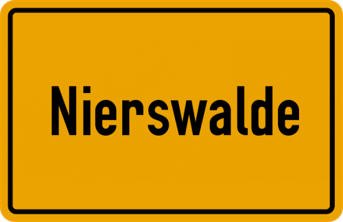 Ortsschild Nierswalde