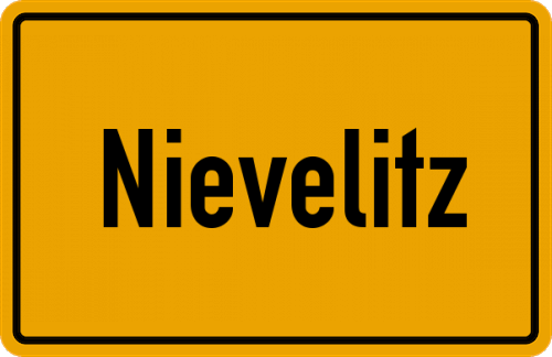 Ortsschild Nievelitz