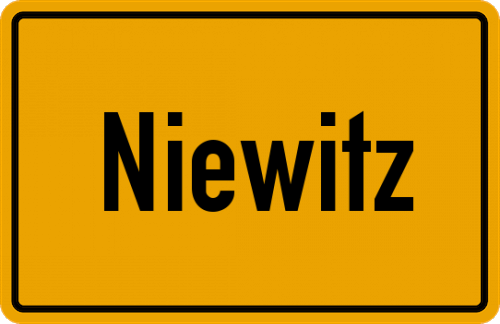 Ortsschild Niewitz